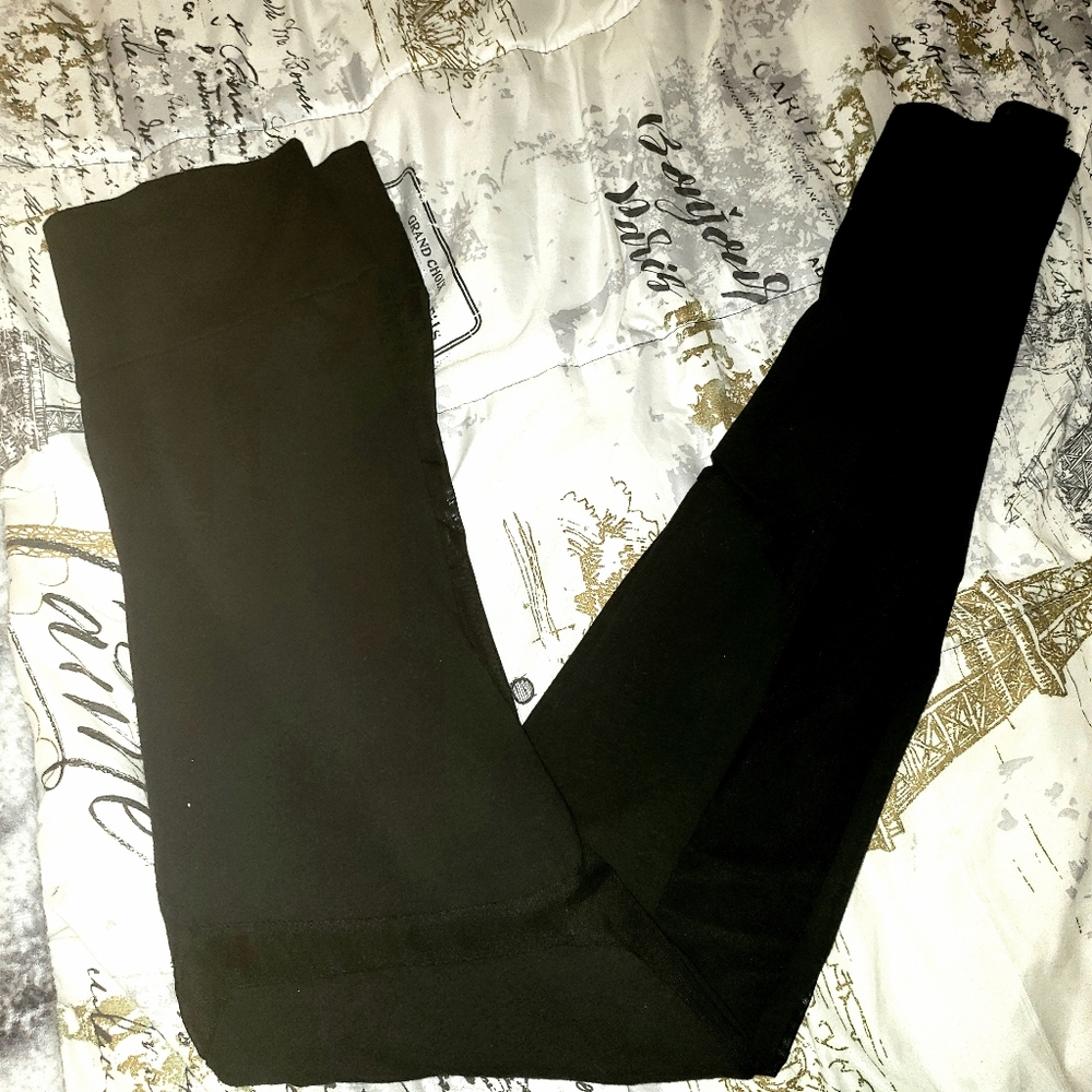 Cotton leggings with mesh detail